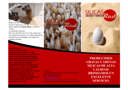 folleto silicas red - Grava y arena sílica con la mejor calidad