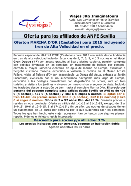 Oferta para los afiliados de ANPE Sevilla Oferton