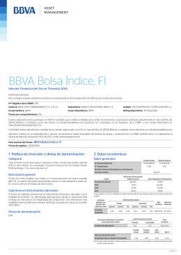BBVA Bolsa Índice, FI - BBVA Asset Management