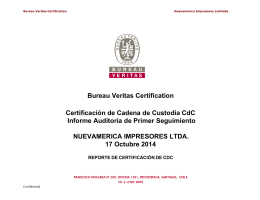 Bureau Veritas Certification Certificación de Cadena de