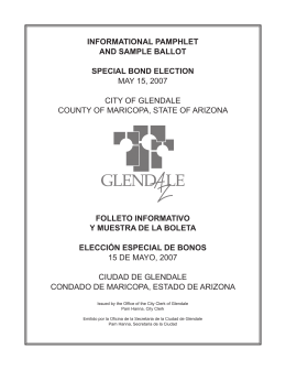 informational pamphlet and sample ballot special