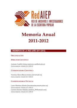 MEMORIA ANUAL REDAIEP 2011-2012
