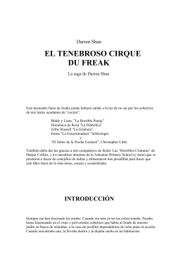 EL TENEBROSO CIRQUE DU FREAK