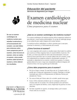 Examen cardiológico de medicina nuclear - UWMC Health On-Line