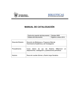 MANUAL DE CATALOGACIÓN - Biblioteca digital del Tecnológico