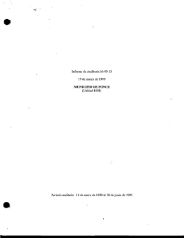 Informe de Auditoría M-99- 13 19 de marzo de 1999 (Unidad 4058