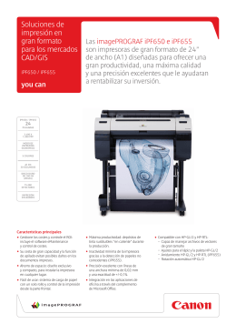 Soluciones de impresión en gran formato para los mercados CAD/GIS