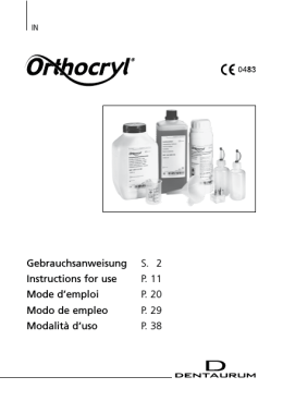 Orthocryl® Gebrauchsanweisung