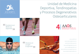 Unidad de Medicina Deportiva, Tendinopatías y Procesos
