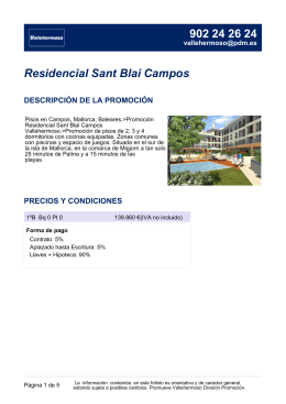 Residencial Sant Blai Campos DESCRIPCIÓN DE LA