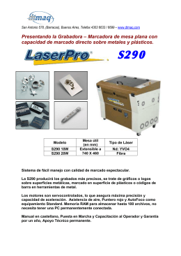 Folleto descriptivo de la LaserPro S290