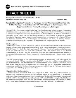 FACT SHEET - National Grid:Patchogue