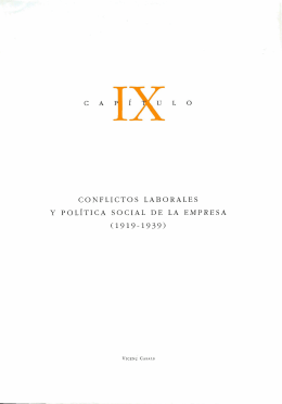 conflictos laborales y política social de la empresa (1919