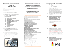 Spanish poison prevention brochure