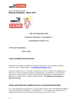 Noticias Solidarias - Marzo 2014