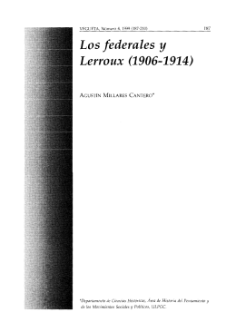 Los federales y Lerroux (1906-1914)