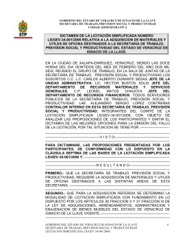 Dictamen Técnico-Económico - Gobierno del Estado de Veracruz