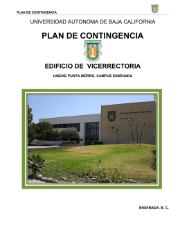 PLAN DE CONTINGENCIA - Vicerrectoría Ensenada