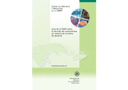 Guía de la OMPI sobre la solución de controversias en