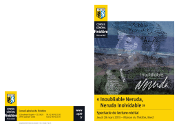 Inoubliable Neruda, Neruda Inolvidable » Spectacle de lecture