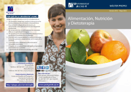 Alimentación, Nutrición y Dietoterapia