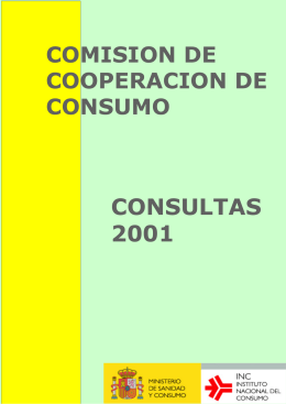 2001 - Agencia Española de Consumo, Seguridad Alimentaria y