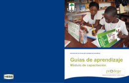 Guías de aprendizaje - PRODEGE–Guinea Ecuatorial