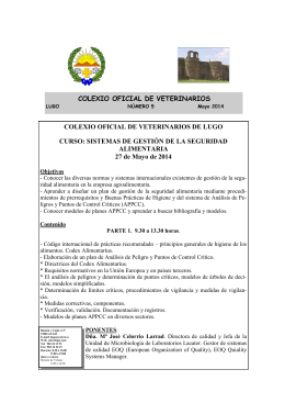 Boletín nº 5 Mayo 204 - Ilustre Colegio de Veterinarios de Lugo