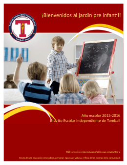 Pre-Kindergarten Booklet Spanish 2015.pub