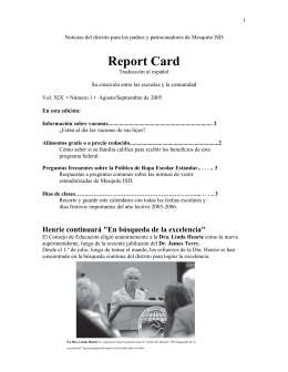 Report Card - Mesquite Independent School District