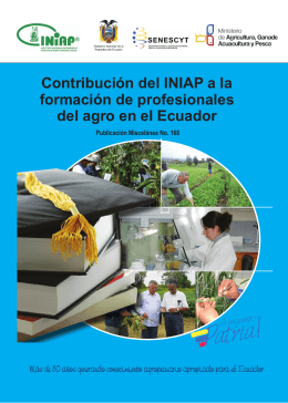 Contribución del INIAP a la formación de profesionales del agro en