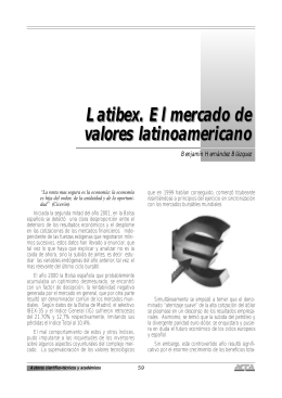 Latibex. El mercado de valores latinoamericano Latibex. El mercado