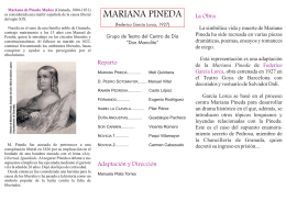 Mariana Pineda.-Folleto - Centro de Estudios del Campo de Montiel