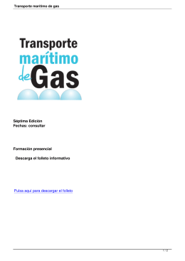 Transporte marítimo de gas - Instituto Marítimo Español
