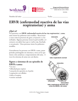 ERVR (enfermedad reactiva de las vías respiratorias) y asma