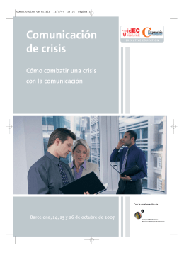 Comunicación de crisis - Barcelona School of Management