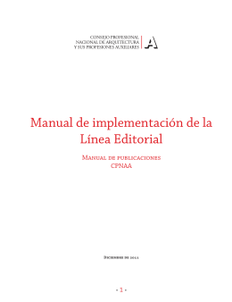 Manual de implementación de la Línea Editorial