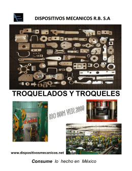 TROQUELADOS Y TROQUELES - Dispositivos Mecánicos RBSA
