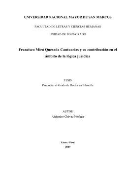 Francisco Miró Quesada Cantuarias y su contribución en el ámbito