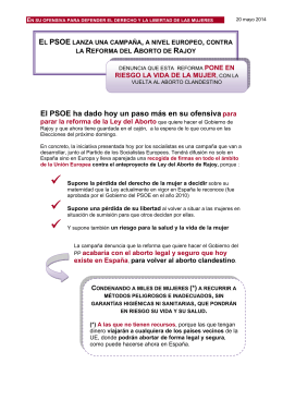 Campaña PSOE contra la reforma del aborto.