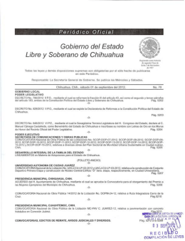 Periódico Oficial Gobierno del Estado Libre y Soberano de Chihuahua