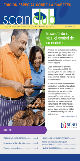 vida, el control de su diabetes