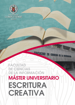 ESCRITURA CREATIVA - Facultad de Ciencias de la Información