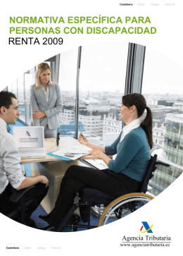 Normativa específica para personas con discapacidad. Renta 2009