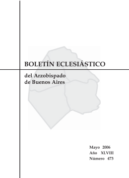 Boletin Mayo 2006. - Arzobispado de Buenos Aires