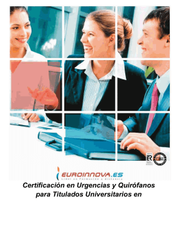 Certificación en Urgencias y Quirófanos para Titulados