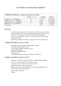 MUTEMBA SAFARIS DAILY RATES 2011 (ES).cdr