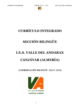 Currículo Integrado - IES Valle del Andarax