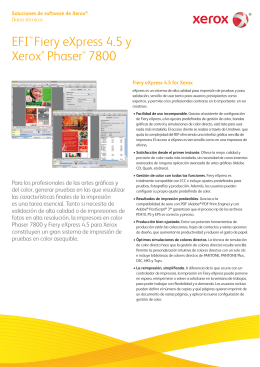 EFI™ Fiery eXpress 4.5 y Xerox® Phaser® 7800