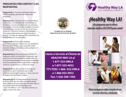 ¡Healthy Way LA! - UCLA Center for Health Policy Research